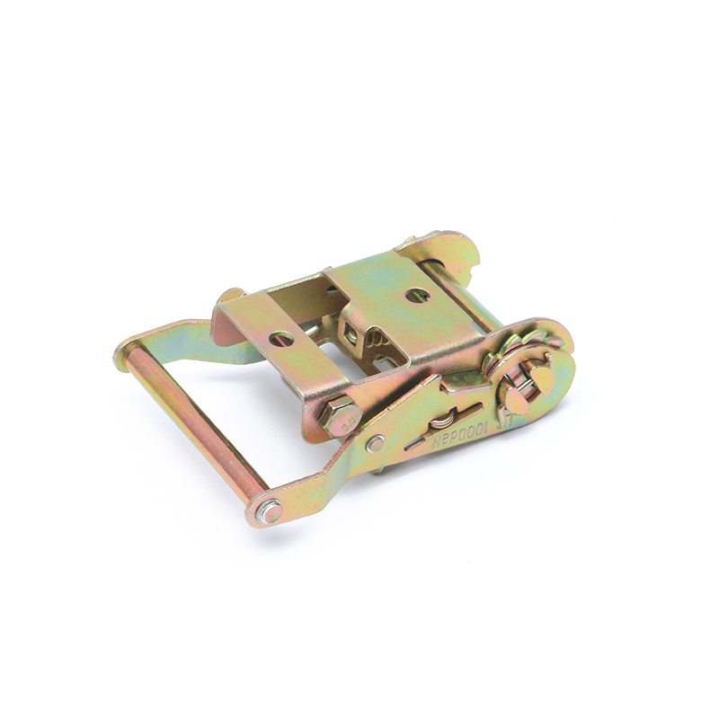 2 tommer 50mm 2000 kg/4400 kg gul sinkbelagt ratchet Tiedown -spenne for surrende belte